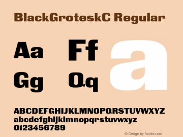 BlackGroteskC Regular 001.000 Font Sample