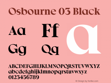 Osbourne 03 Black Version 1.000;hotconv 1.0.109;makeotfexe 2.5.65596图片样张