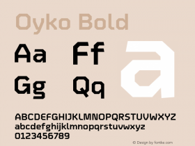 Oyko-Bold Version 1.000;PS 001.000;hotconv 1.0.88;makeotf.lib2.5.64775图片样张