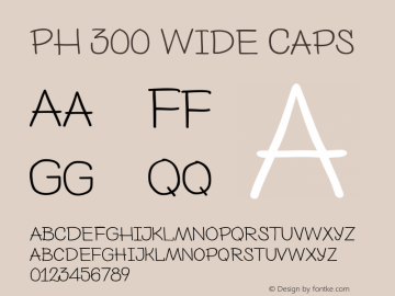 PH 300 Wide Caps Version 1.000;PS 001.000;hotconv 1.0.70;makeotf.lib2.5.58329图片样张