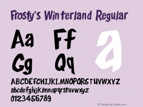 Frosty's Winterland Regular 1.0 October 29, 2006 Font Sample