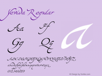 Yevida Regular Version 1.000 2006 initial release Font Sample