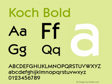 Koch Bold Altsys Fontographer 3.5  02.10.1993图片样张