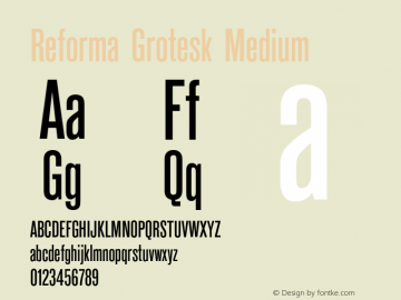 Reforma Grotesk Medium Version 1.002图片样张