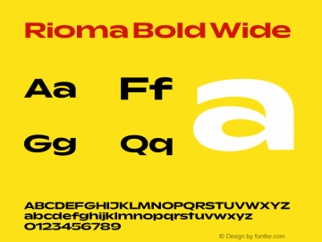 Rioma Bold Wide Version 1.000图片样张