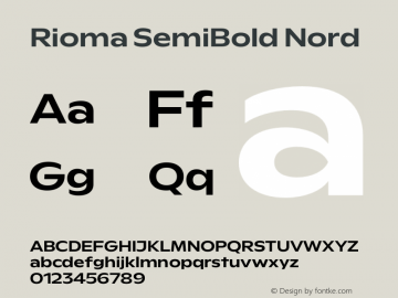 Rioma SemiBold Nord Version 1.000图片样张