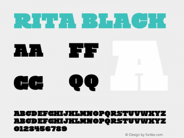 Rita Black Version 1.000;PS 001.000;hotconv 1.0.88;makeotf.lib2.5.64775图片样张