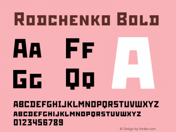 Rodchenko Bold Version 2.000图片样张