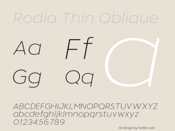 Rodia Thin Oblique Version 1.100;FEAKit 1.0图片样张
