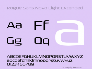 Rogue Sans Nova Light Extended Version 4.000;PS 004.000;hotconv 1.0.88;makeotf.lib2.5.64775图片样张