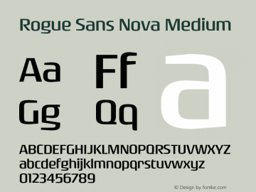Rogue Sans Nova Medium Version 4.000;PS 004.000;hotconv 1.0.88;makeotf.lib2.5.64775图片样张