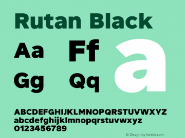 Rutan Black Version 1.000;PS 001.000;hotconv 1.0.70;makeotf.lib2.5.58329图片样张