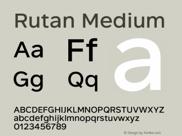 Rutan Medium Version 1.000;PS 001.000;hotconv 1.0.70;makeotf.lib2.5.58329图片样张