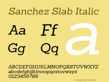 SanchezSlab-Italic 1.000图片样张