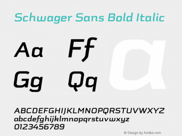 SchwagerSansBold-Italic Version 1.000图片样张