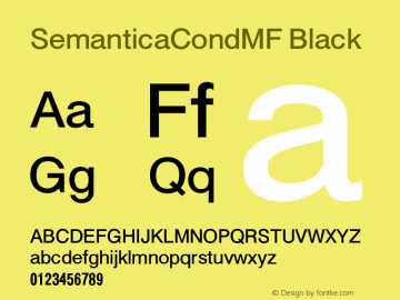 SemanticaCondMF Black 3.0; ttfautohint (v1.5)图片样张