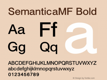 SemanticaMF Bold 2.0; ttfautohint (v1.5)图片样张