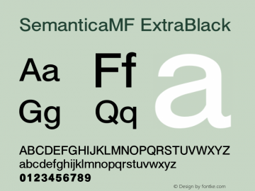 SemanticaMF ExtraBlack 2.0; ttfautohint (v1.5)图片样张