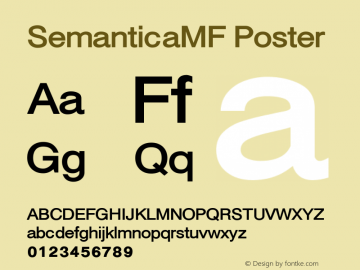 SemanticaMF Poster 1.0图片样张