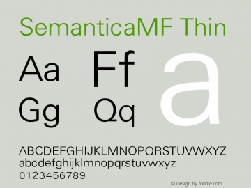 SemanticaMF Thin 2.0; ttfautohint (v1.5)图片样张