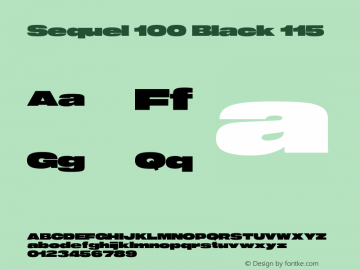 Sequel 100 Black 115 Version 3.000图片样张