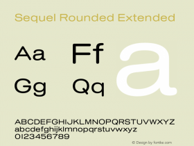 Sequel Rounded Extended Version 1.000;PS 001.000;hotconv 1.0.88;makeotf.lib2.5.64775图片样张