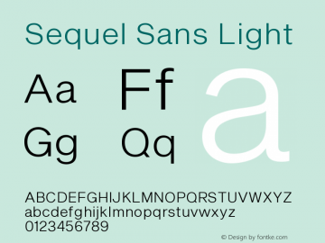 Sequel Sans Light Version 3.000图片样张