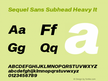 Sequel Sans Subhead Heavy It Version 3.000图片样张