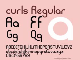 curls Regular Version 1.00 October 21, 2005, initial release Font Sample