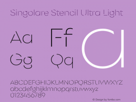 Singolare Stencil Ultra Light Version 1.000;hotconv 1.0.109;makeotfexe 2.5.65596图片样张