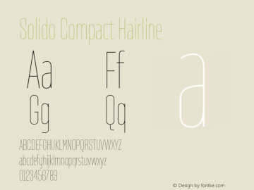 SolidoCompact-Hairline Version 1.001;PS 001.001;hotconv 1.0.56;makeotf.lib2.0.21325图片样张