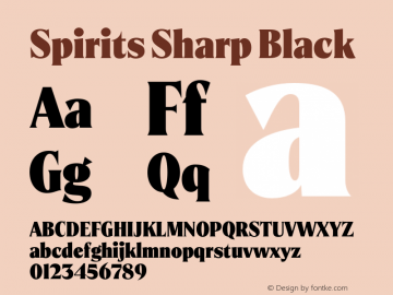 Spirits Sharp Black Version 0.000;hotconv 1.0.109;makeotfexe 2.5.65596图片样张