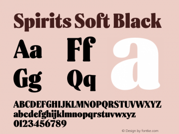 Spirits Soft Black Version 1.000;hotconv 1.0.109;makeotfexe 2.5.65596图片样张