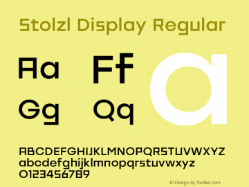 Stolzl Display Version 1.000;PS 001.000;hotconv 1.0.70;makeotf.lib2.5.58329图片样张