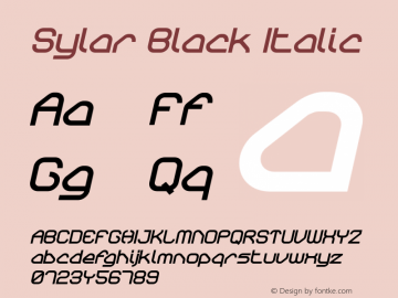 Sylar-BlackItalic 001.000图片样张