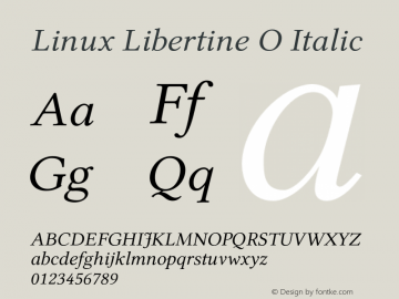Linux Libertine O Italic Version 2.4.6图片样张