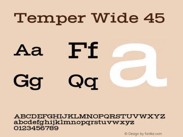 Temper Wide 45 Version 2.001图片样张