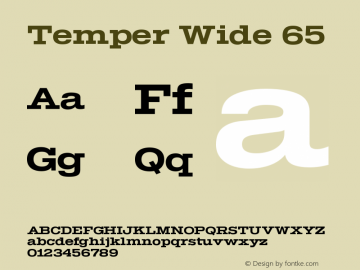 Temper Wide 65 Version 2.001图片样张