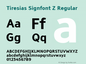 Tiresias Signfont Z Macromedia Fontographer 4.1.3 15/9/00图片样张