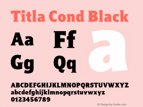 Titla Cond Black Version 1.1图片样张