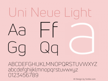 UniNeueLight Version 1.0图片样张