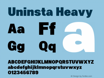 Uninsta Heavy Version 1.000;PS 001.000;hotconv 1.0.70;makeotf.lib2.5.58329图片样张