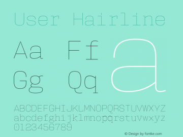 User-Hairline Version 1.001;PS 001.001;hotconv 1.0.56;makeotf.lib2.0.21325图片样张