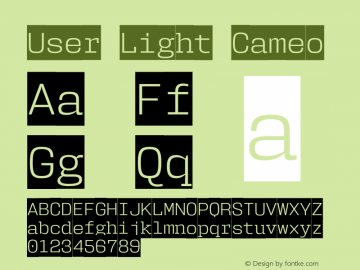 User-LightCameo Version 1.001;PS 001.001;hotconv 1.0.56;makeotf.lib2.0.21325图片样张