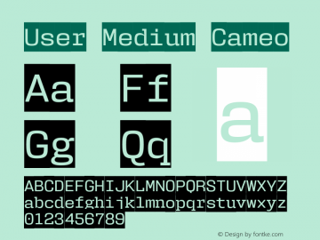 User-MediumCameo Version 1.001;PS 001.001;hotconv 1.0.56;makeotf.lib2.0.21325图片样张