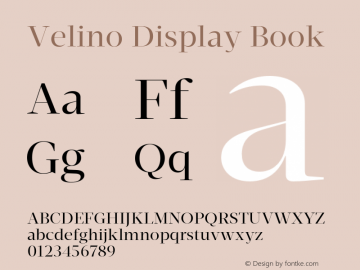 VelinoDisplay-Book Version 1.000图片样张