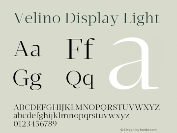 VelinoDisplay-Light Version 1.000图片样张
