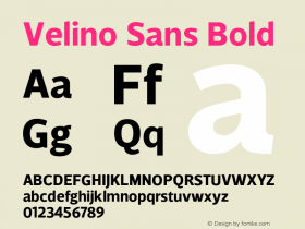 VelinoSans-Bold Version 1.000图片样张