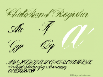 ChatoBand Regular OTF 1.500;PS 001.005;Core 1.0.34 Font Sample