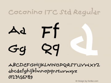 Coconino ITC Std Version 1.000;PS 001.000;hotconv 1.0.38图片样张